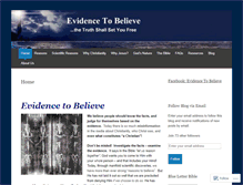 Tablet Screenshot of evidencetobelieve.net